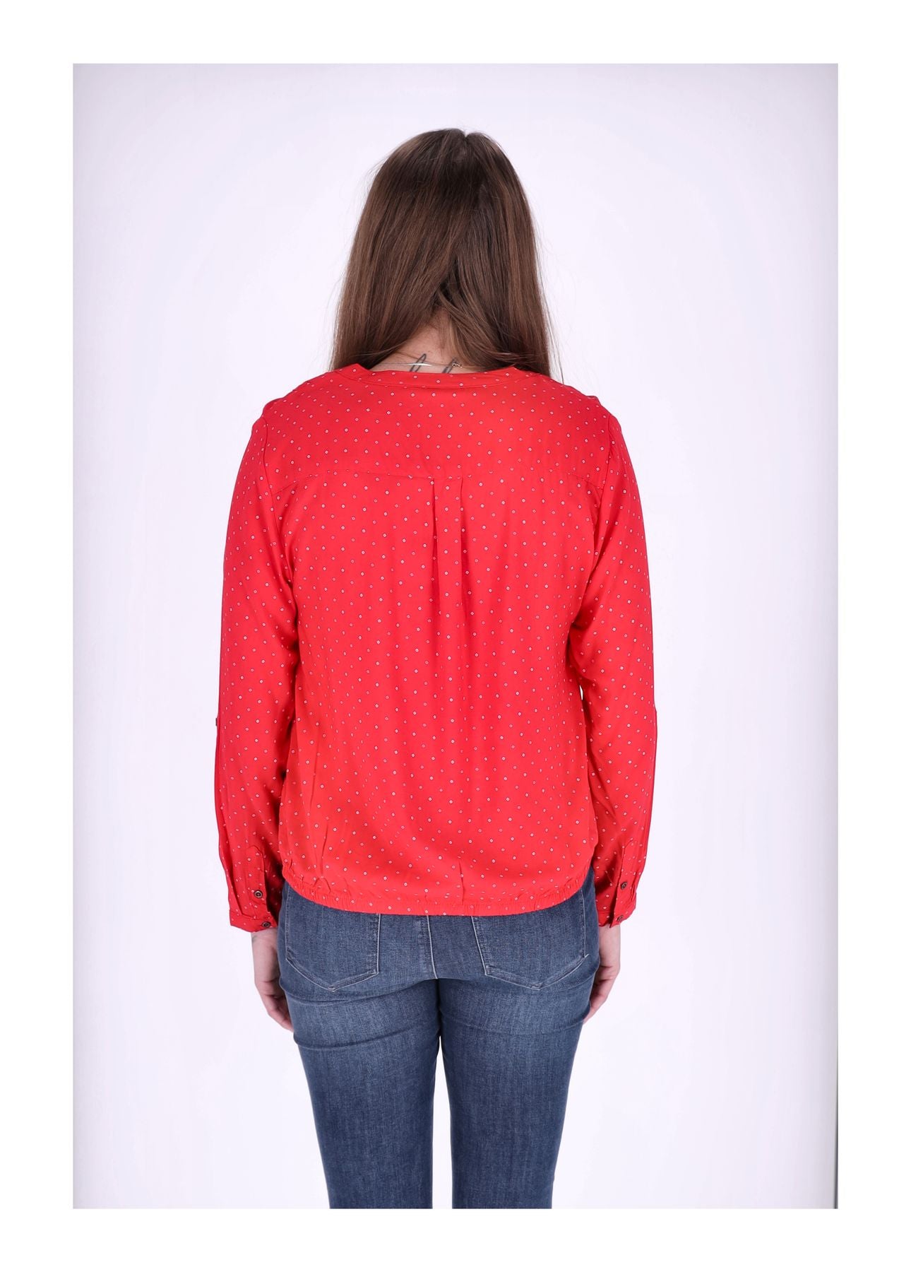 Bluse Viskose - Gummizug mit Karo Print