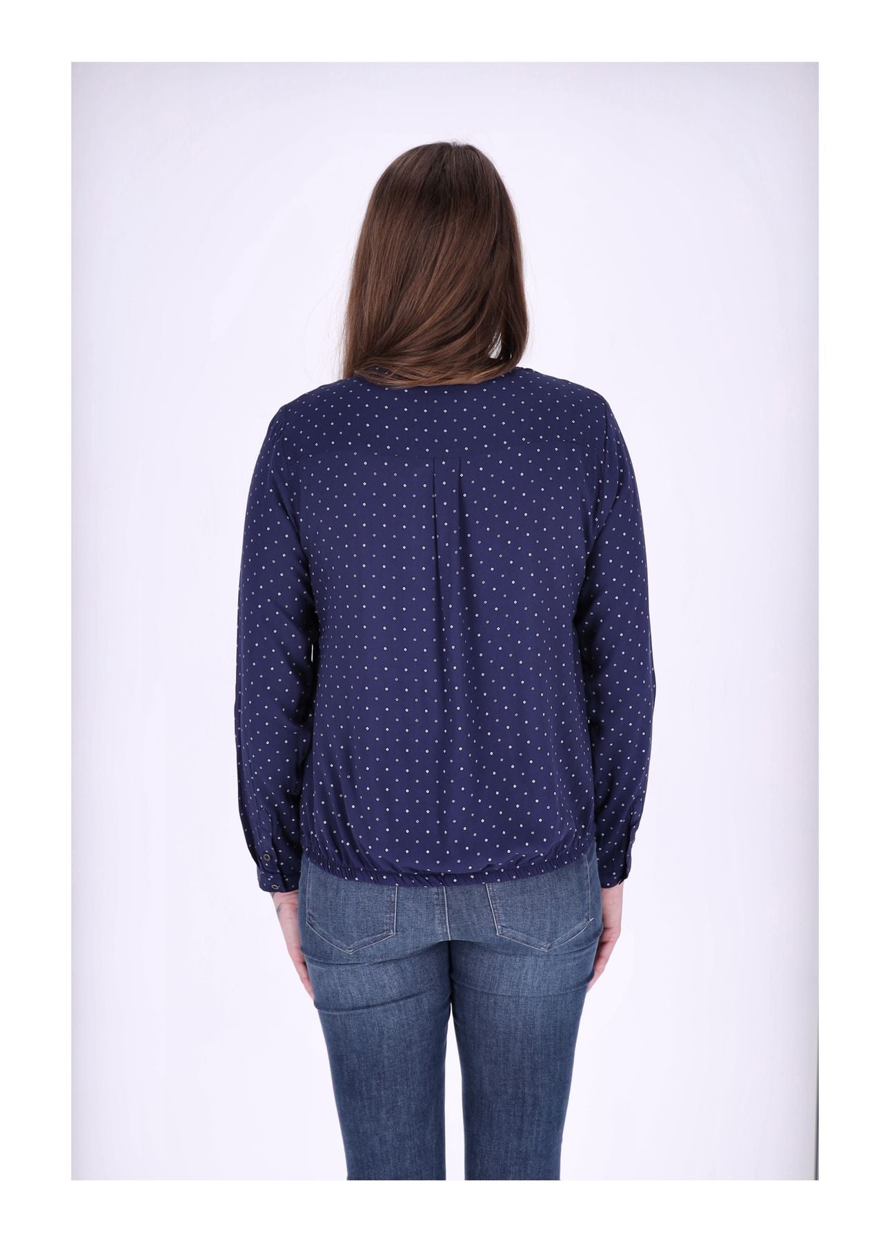 Bluse Viskose - Gummizug mit Karo Print