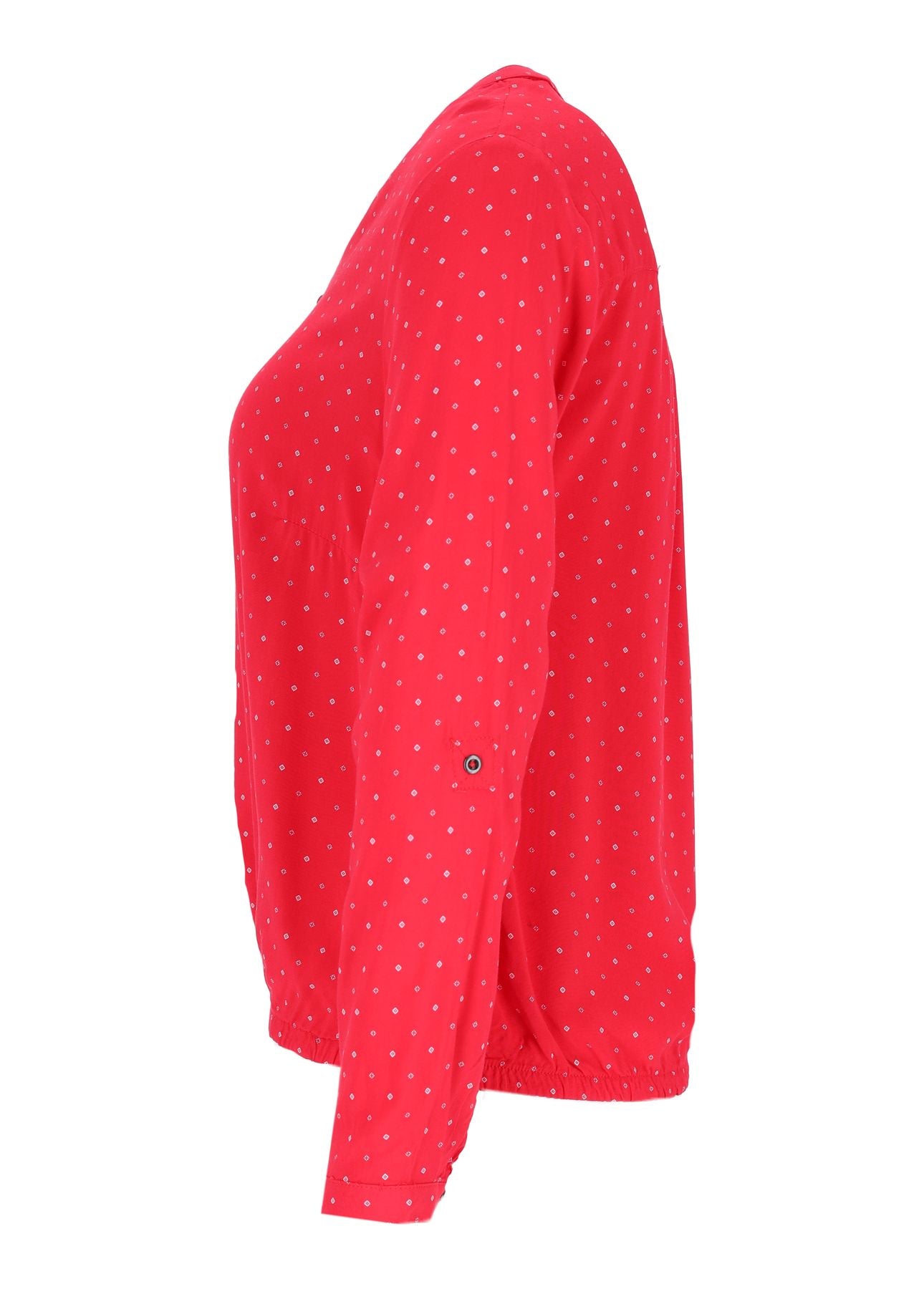 Bluse Viskose - Gummizug mit Karo Print