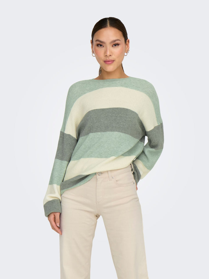 Damen ONLATIA L/S STRIPE PULLOV KNT NOOS