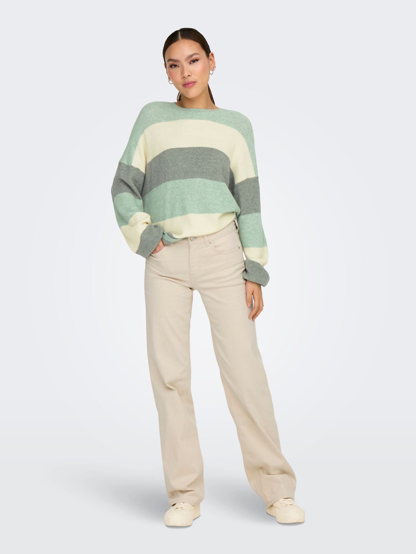 Damen ONLATIA L/S STRIPE PULLOV KNT NOOS