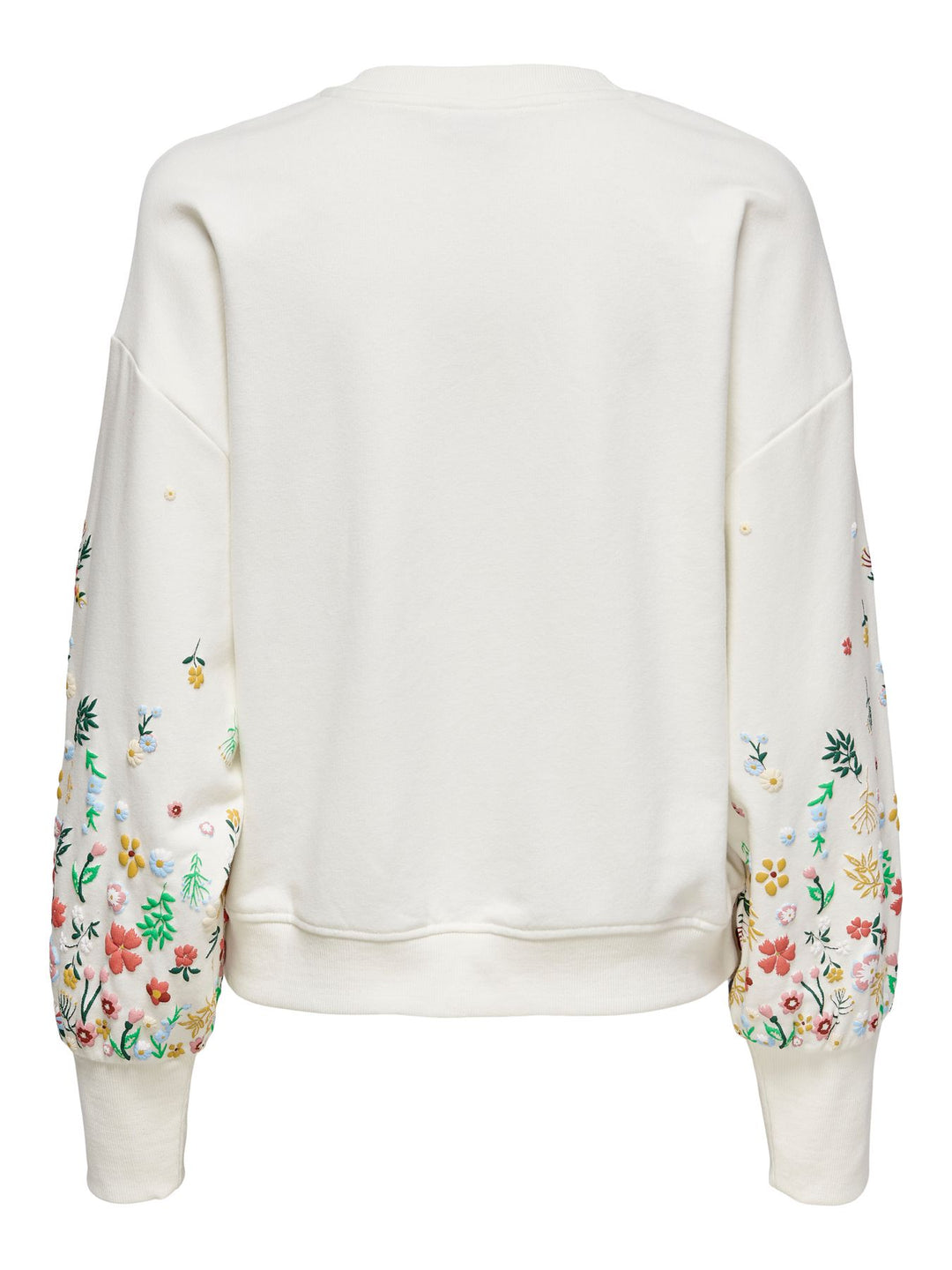 ONLBROOKE L/S O-NECK FLOWER SWT NOO weiß