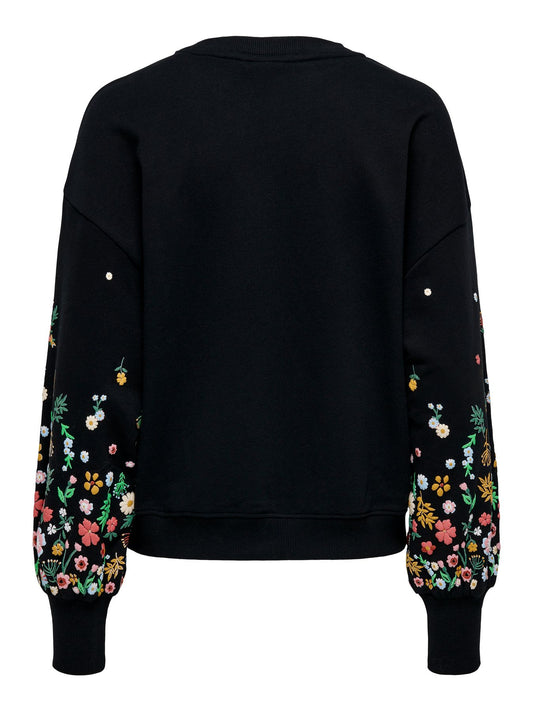 ONLBROOKE L/S O-NECK FLOWER SWT NOO