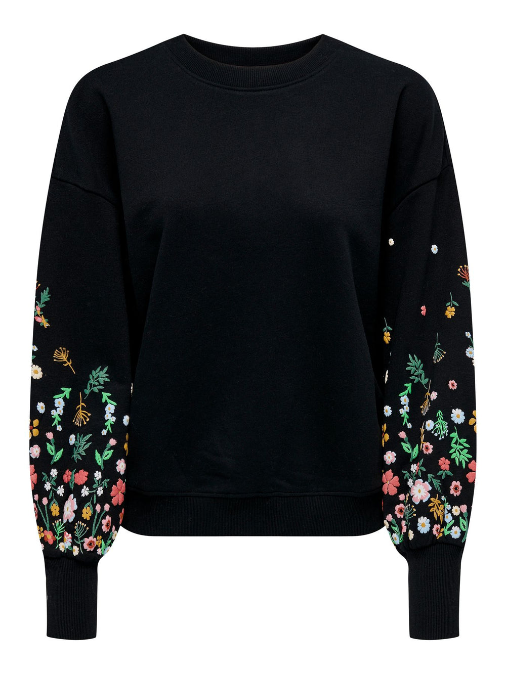 ONLBROOKE L/S O-NECK FLOWER SWT NOO schwarz