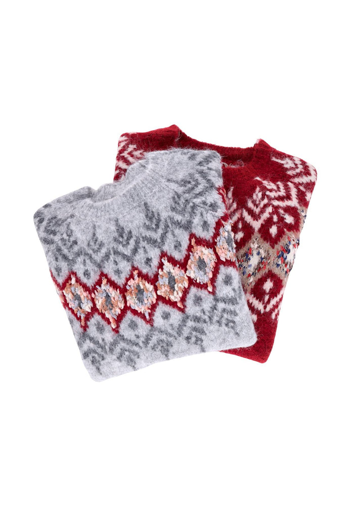 Strickpullover Damen Norwegermuster