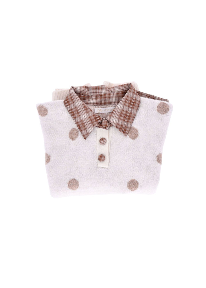 Strickpullover Damen Blusenkragen