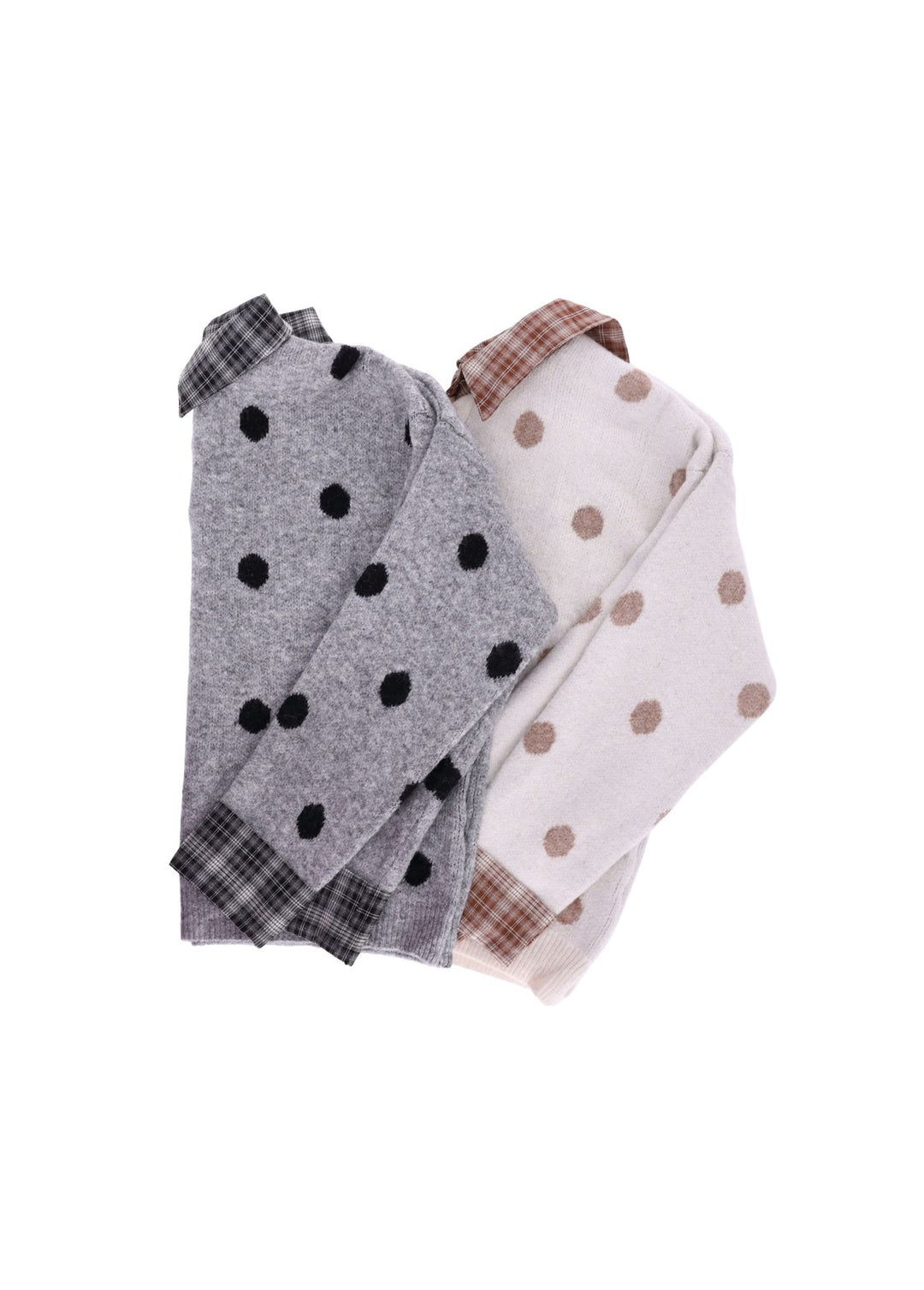 Strickpullover Damen Blusenkragen