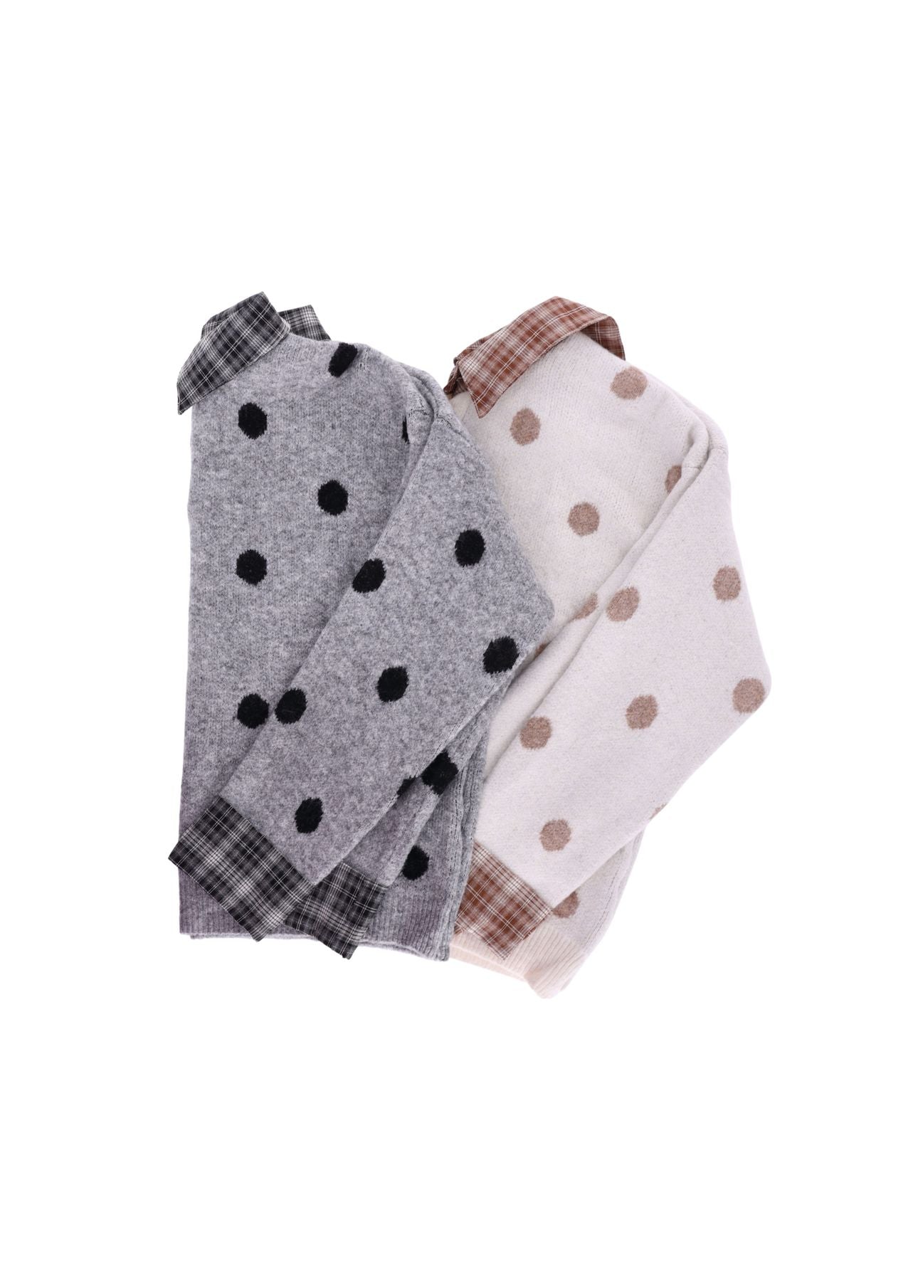 Strickpullover Damen Blusenkragen