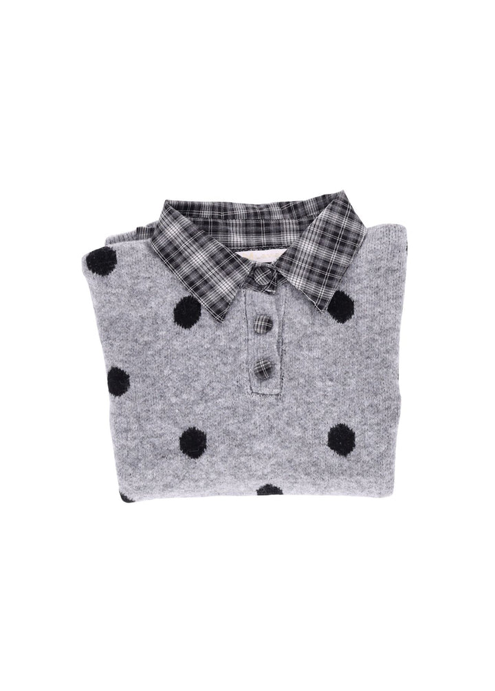 Strickpullover Damen Blusenkragen