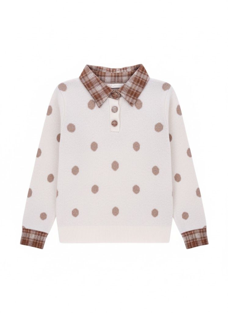 Strickpullover Damen Blusenkragen