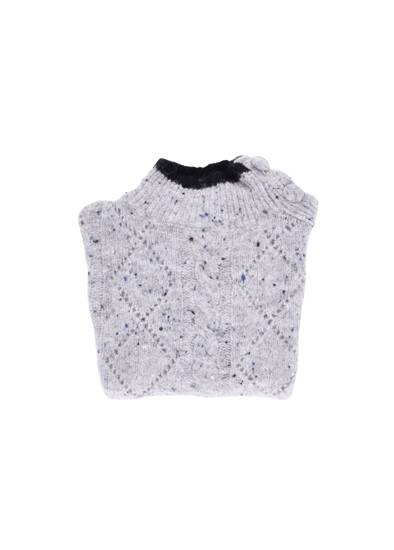 Strickpullover Damen Knöpfe an Schulter