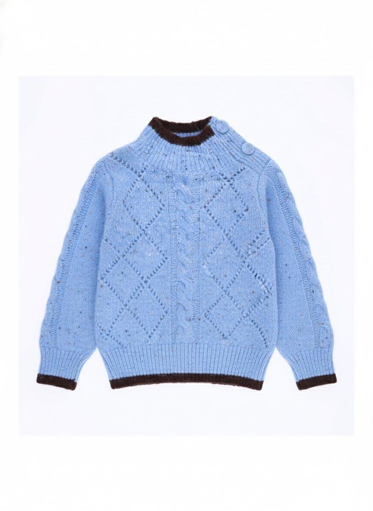 Strickpullover Damen Knöpfe an Schulter