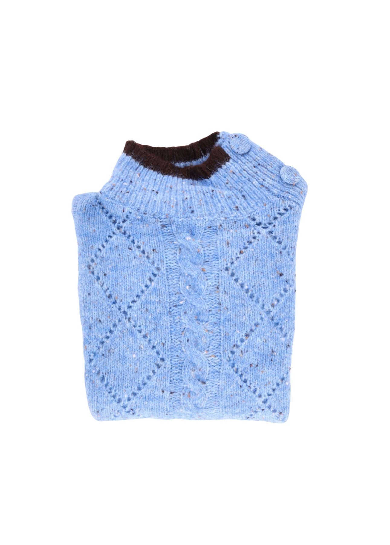 Strickpullover Damen Knöpfe an Schulter