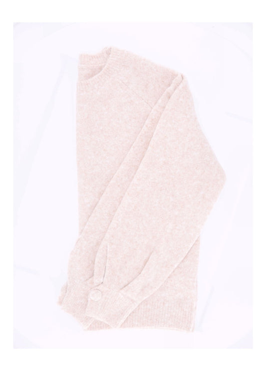 Strickpullover Damen Knopf am Arm