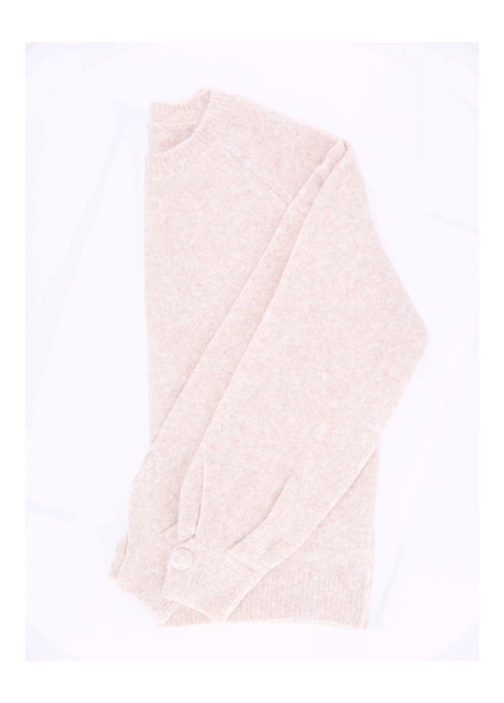 Strickpullover Damen Knopf am Arm