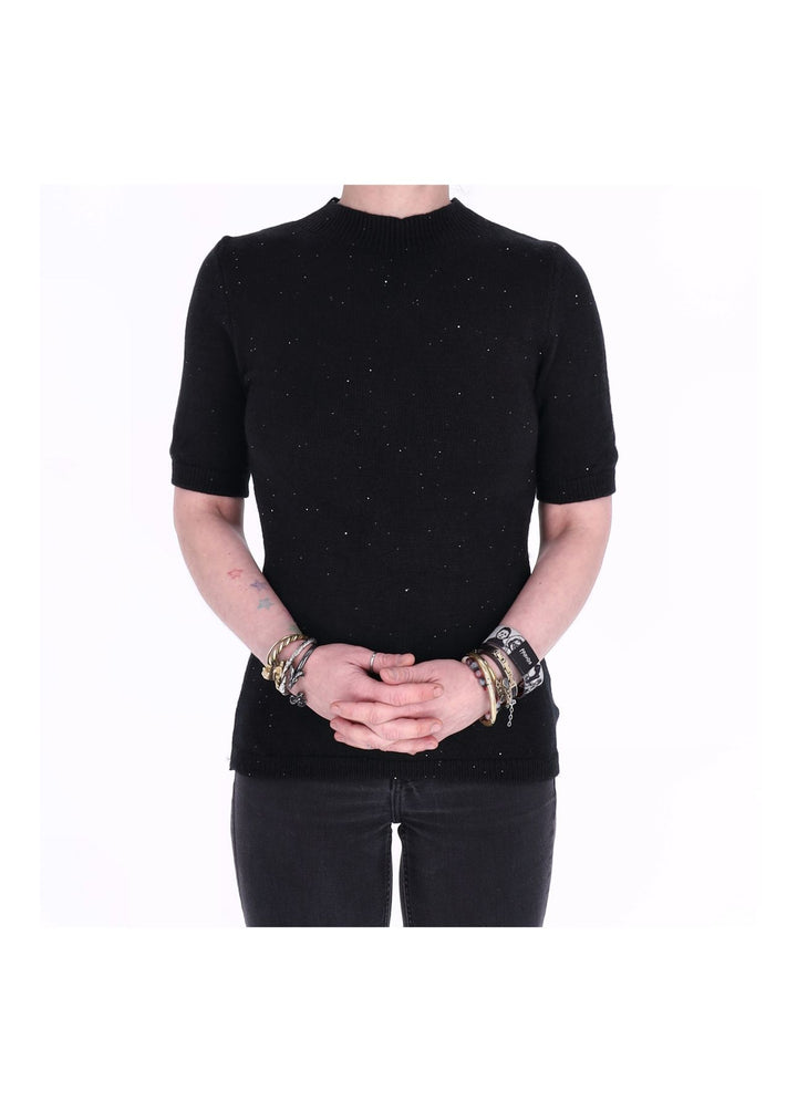 Strickpullover 1/2 Arm Damen Pailletten