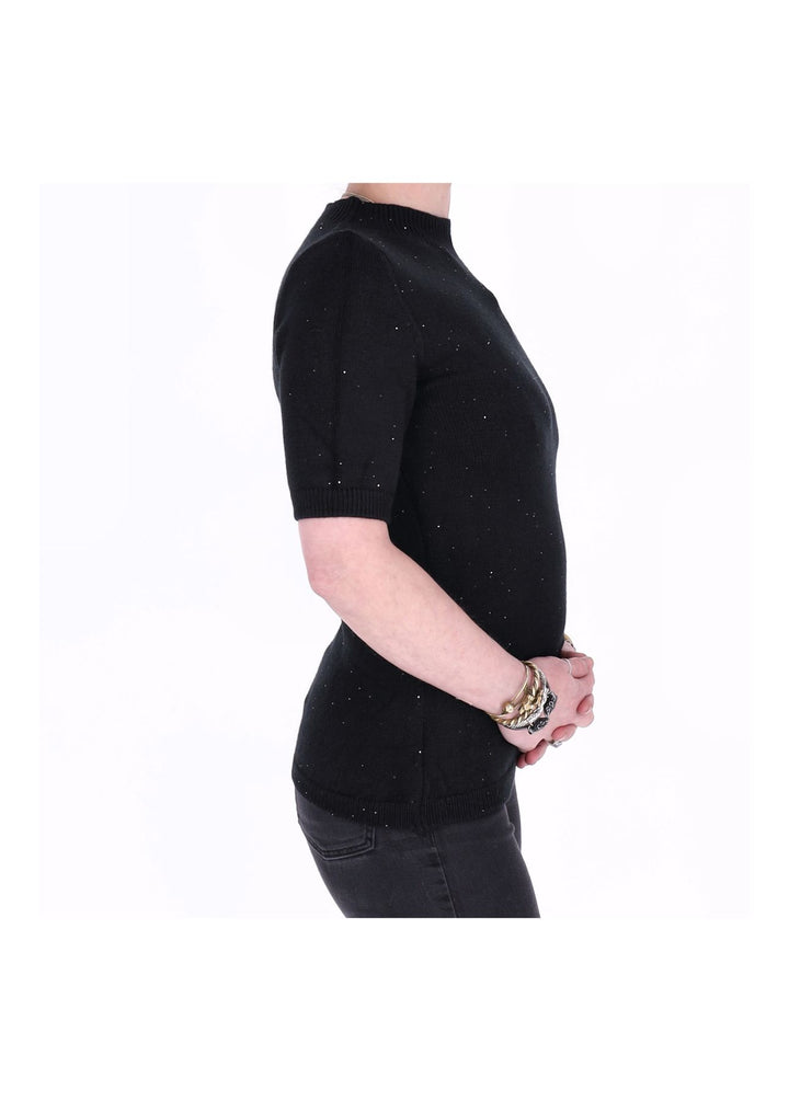 Strickpullover 1/2 Arm Damen Pailletten