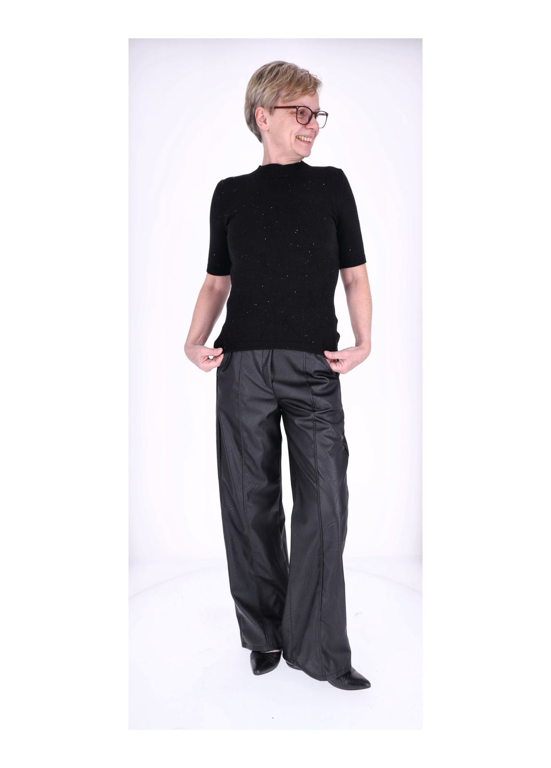 Strickpullover Damen Pailletten Splash of Color