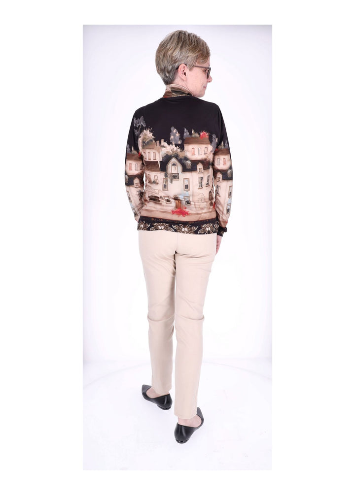 Shirt Rollkragen Damen AOP