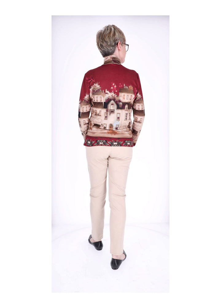 Shirt Rollkragen Damen AOP