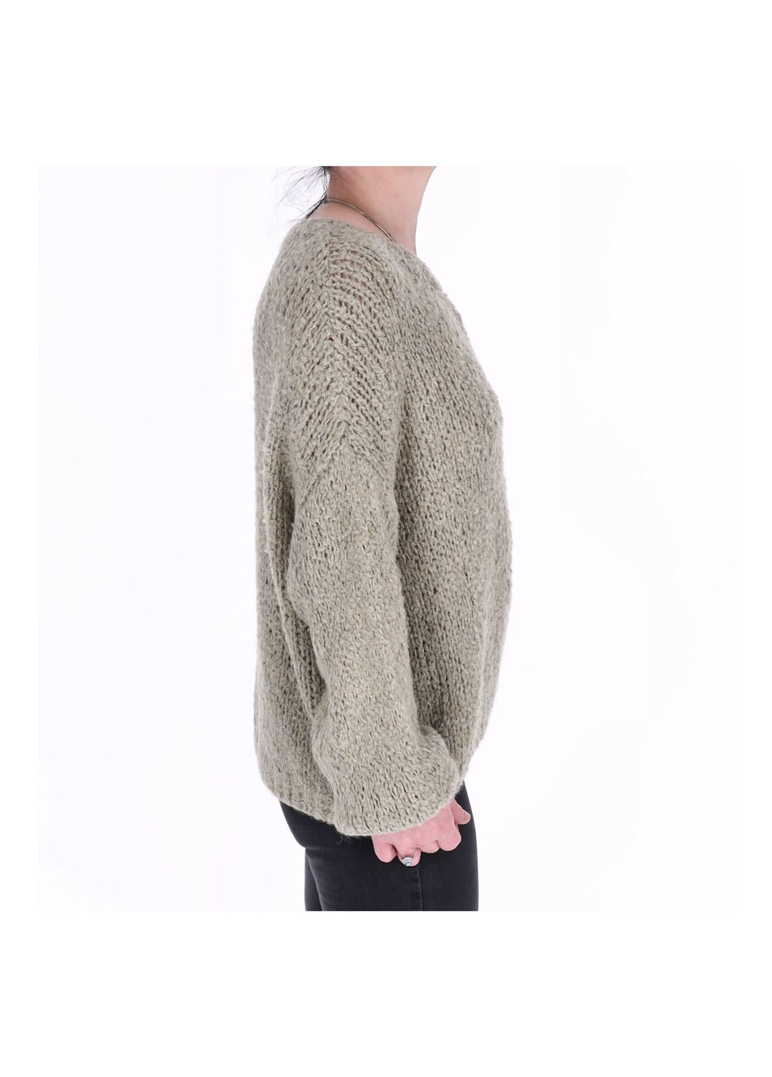 Grobstrick Pullover Damen Splash of Color