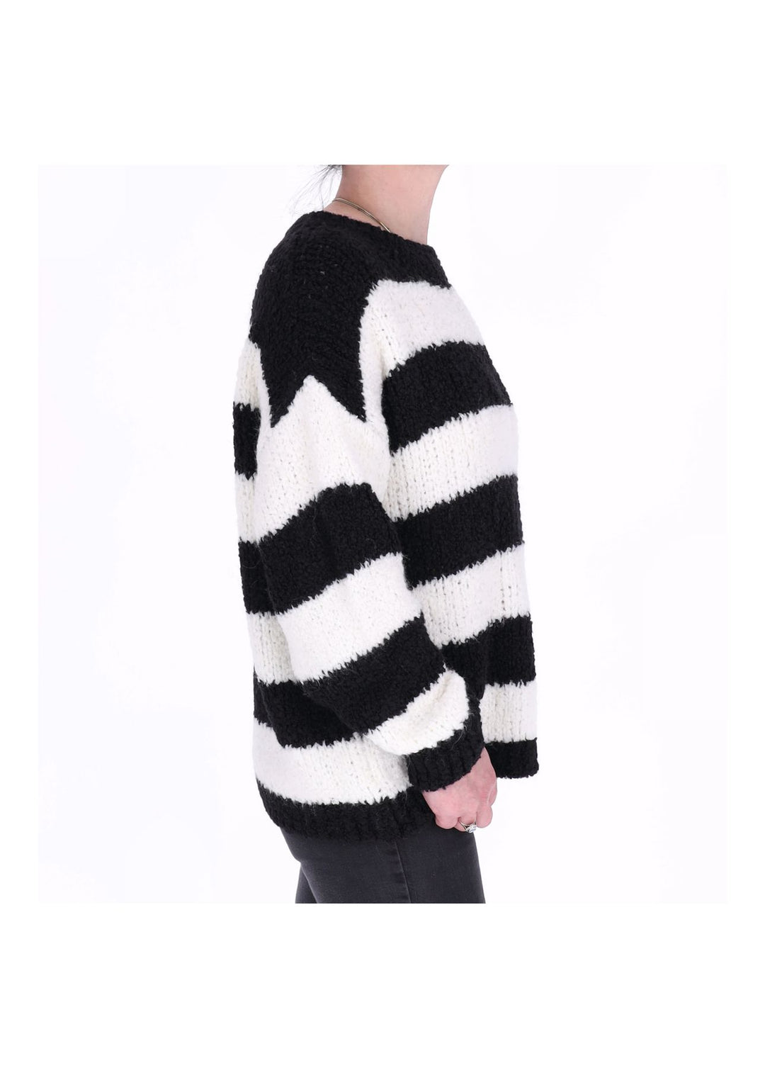 Grobstrick Damen Streifen