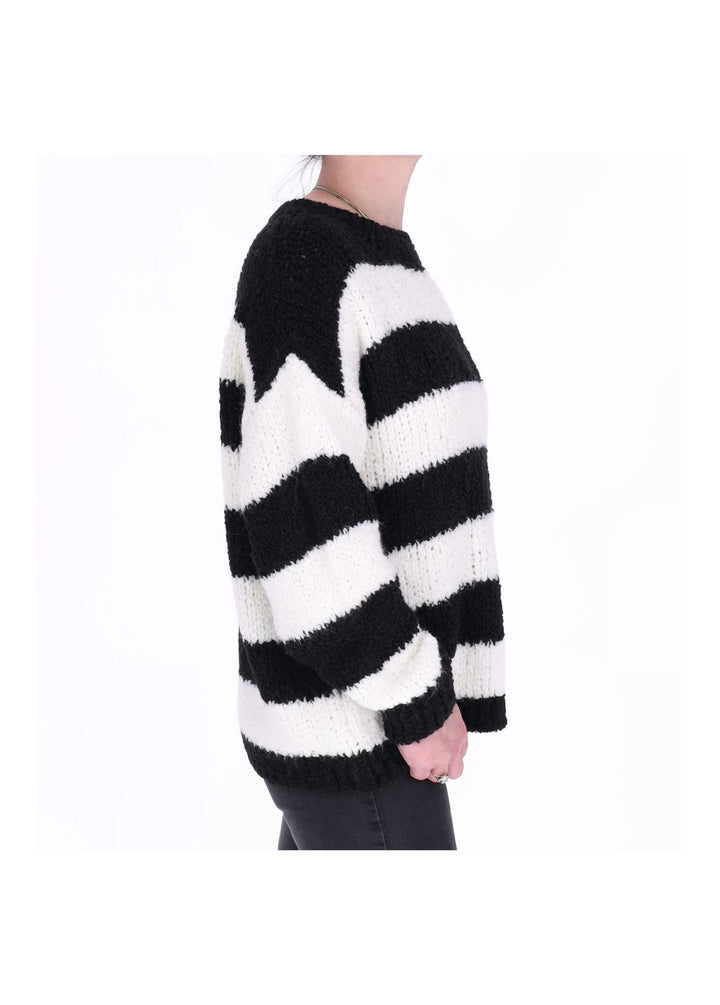 Grobstrick Damen Streifen