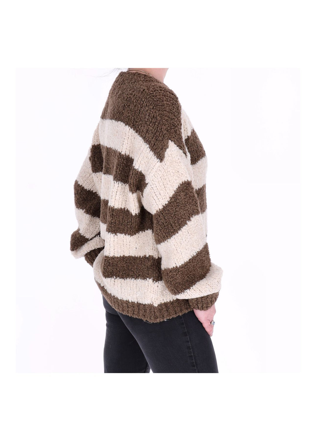 Splash of Color Grobstrick Pullover Damen
