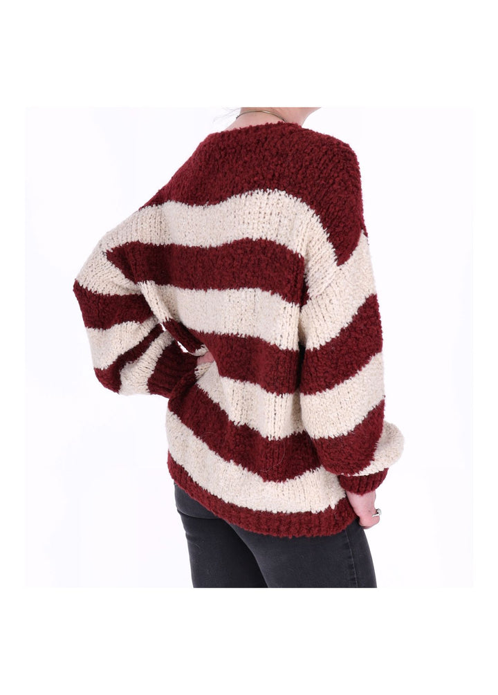 Grobstrick Damen Streifen