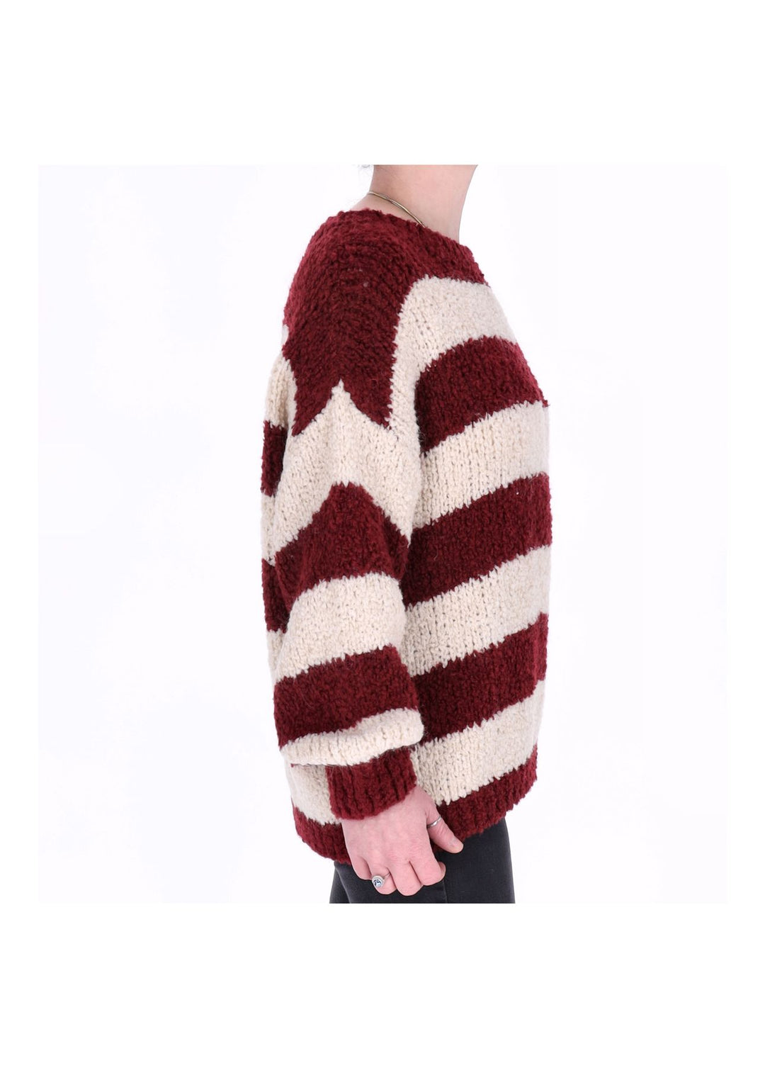 Grobstrick Damen Streifen