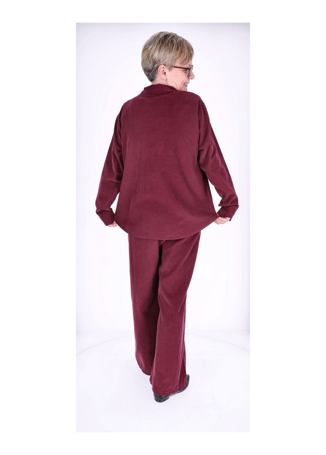 Cord-Bluse Damen Splash of Color