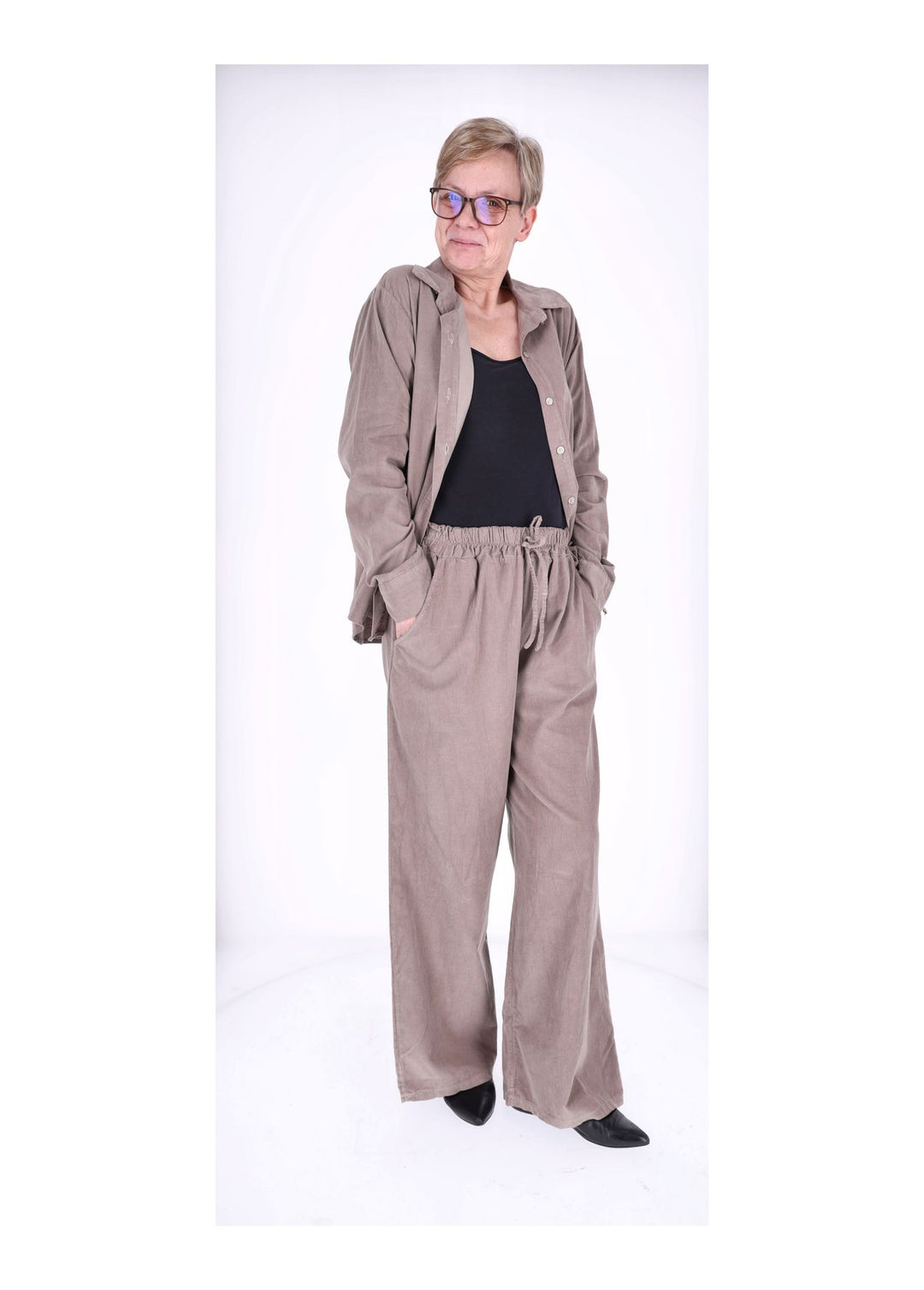 Schlupfhose Damen Feincord