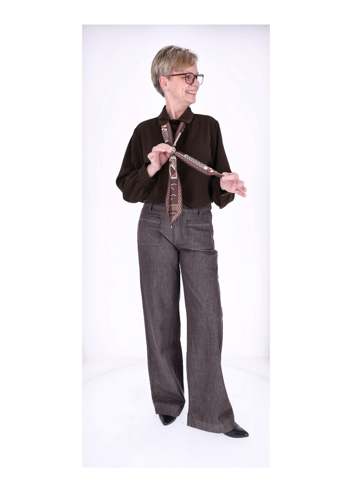 Blusea Damen mit Tuch