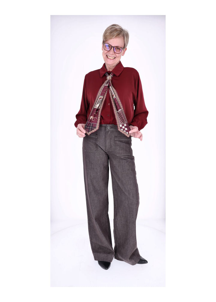 Blusea Damen mit Tuch