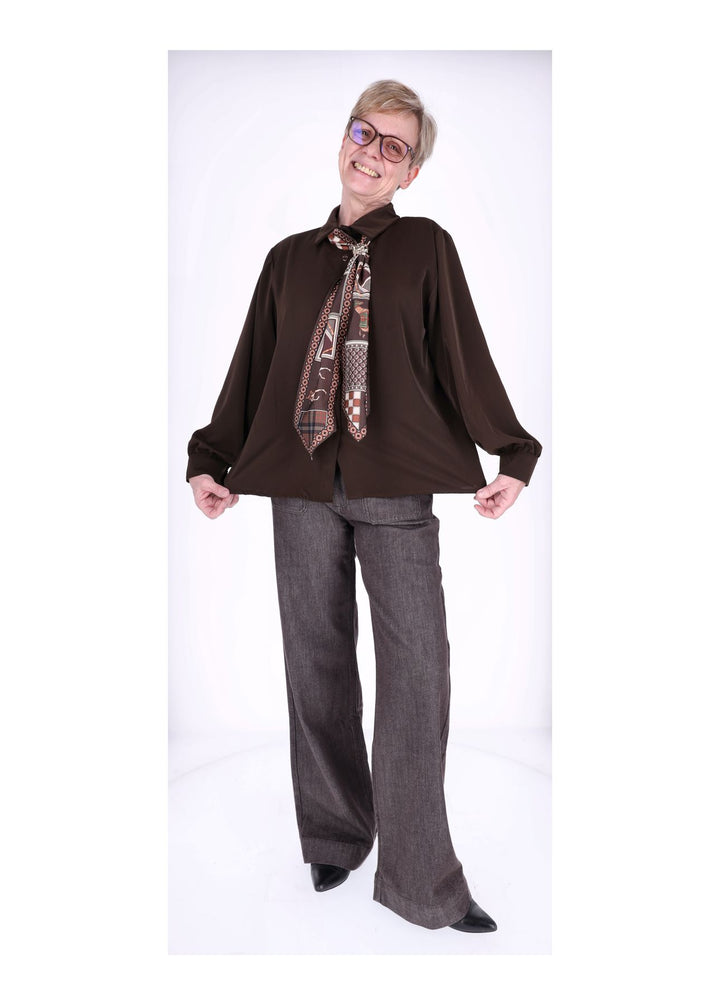 Blusea Damen mit Tuch