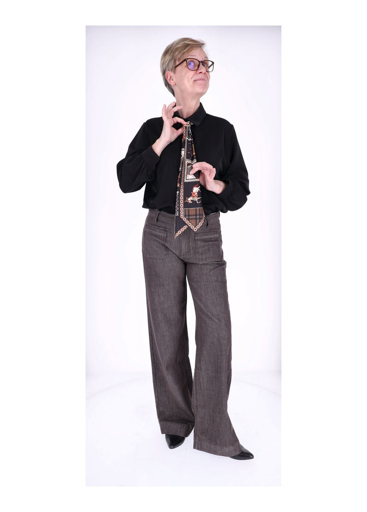 Blusea Damen mit Tuch