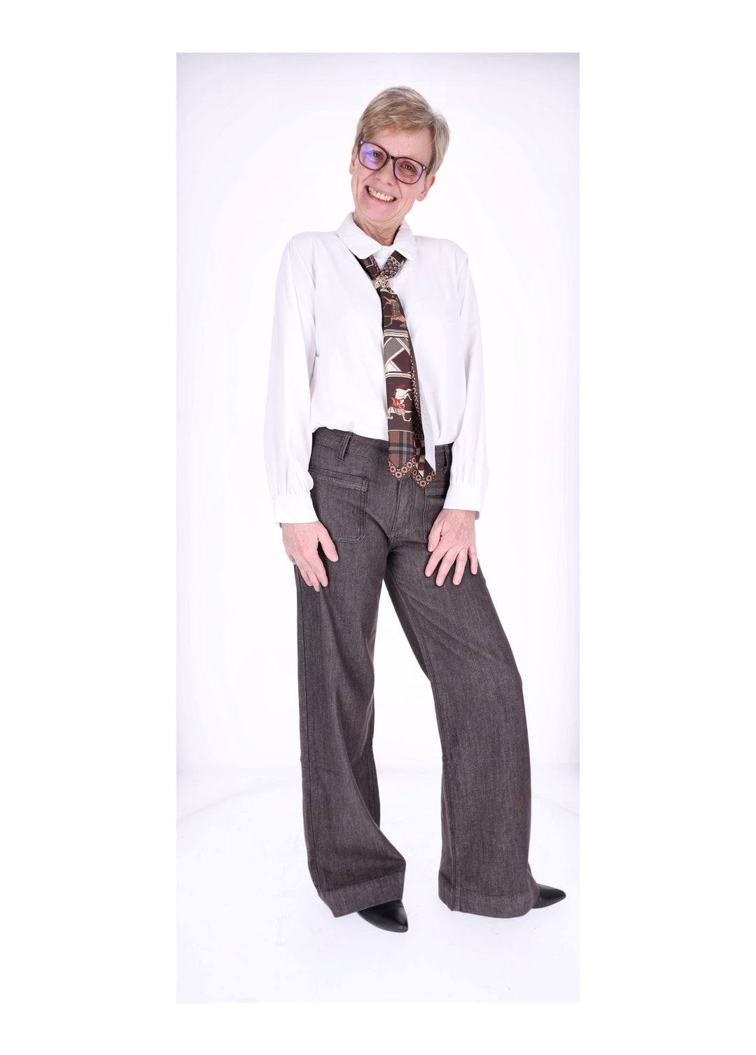 Blusea Damen mit Tuch