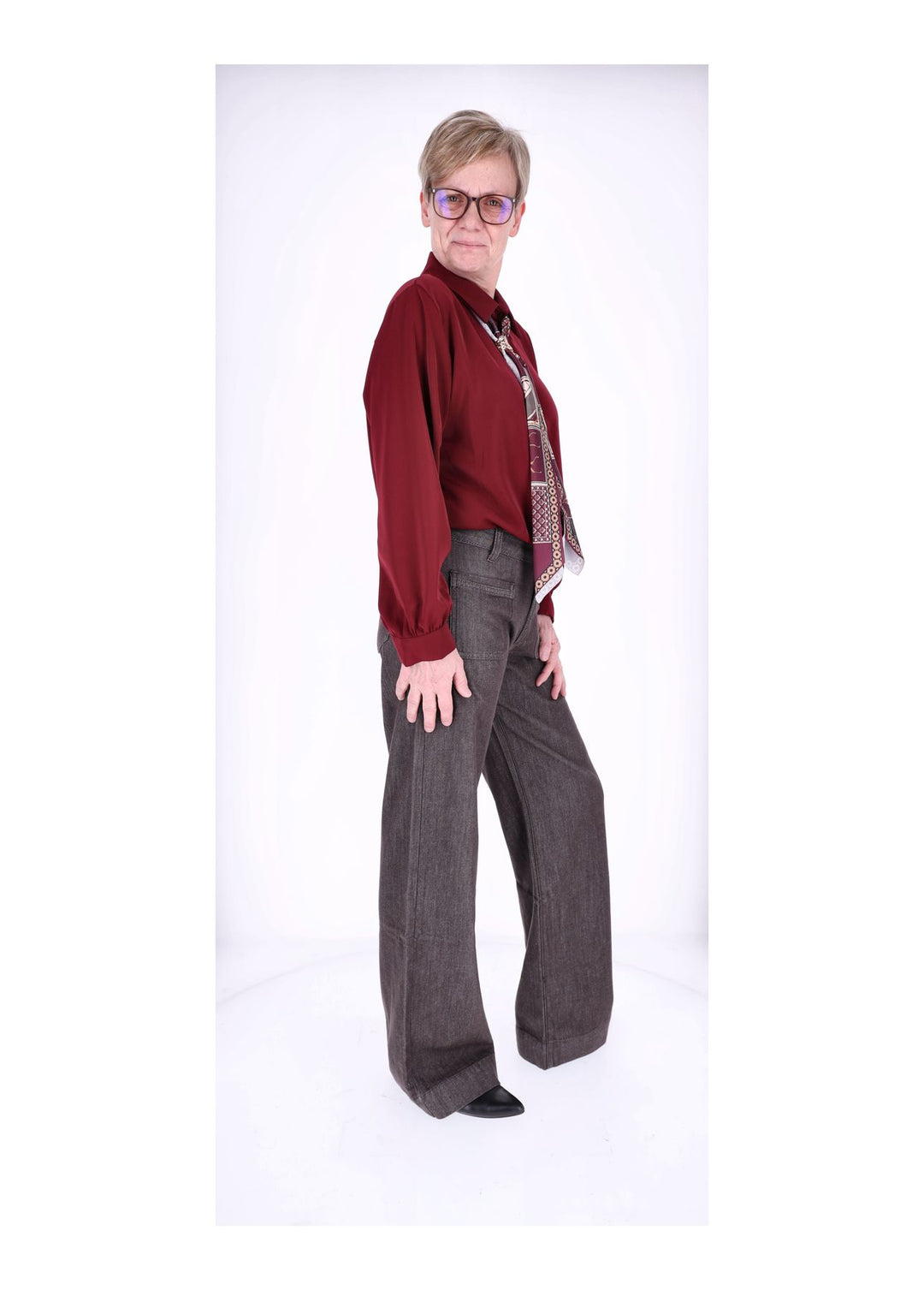 Blusea Damen mit Tuch