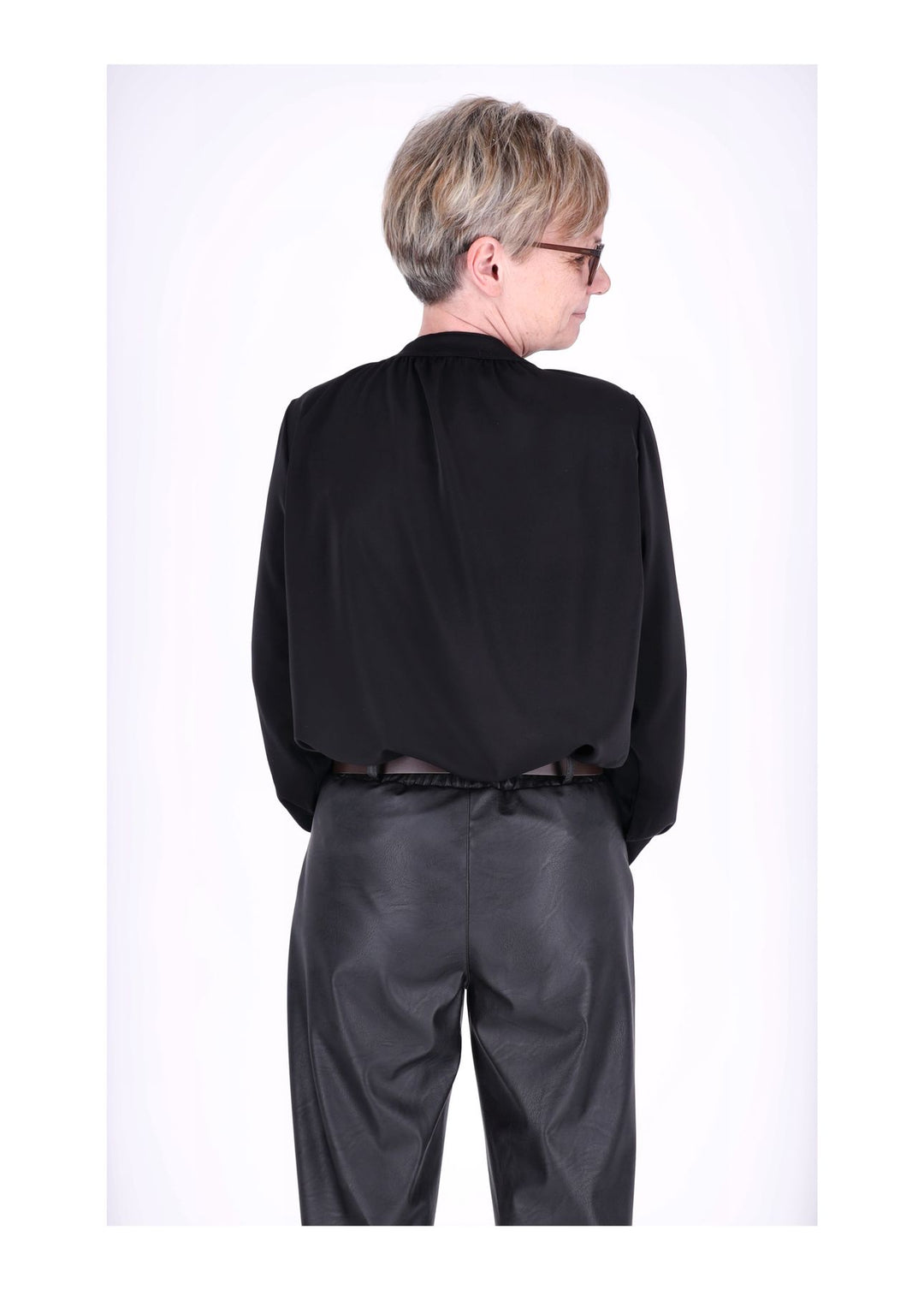 Bluse Damen Straßsteine am Kragen