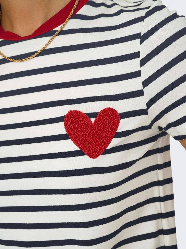ONLY Heart Life T-Shirt Damen