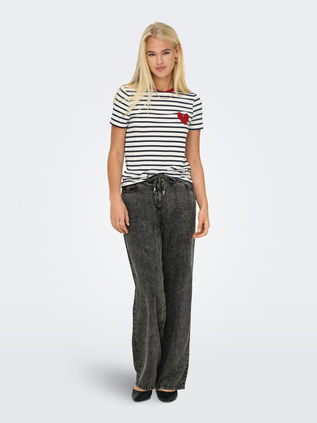 ONLY Heart Life T-Shirt Damen
