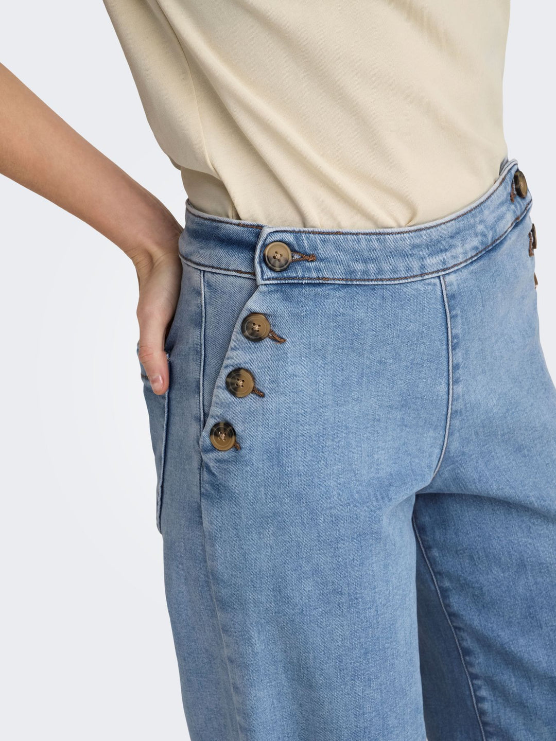 ONLY Madison Damen Jeans Wide Fit