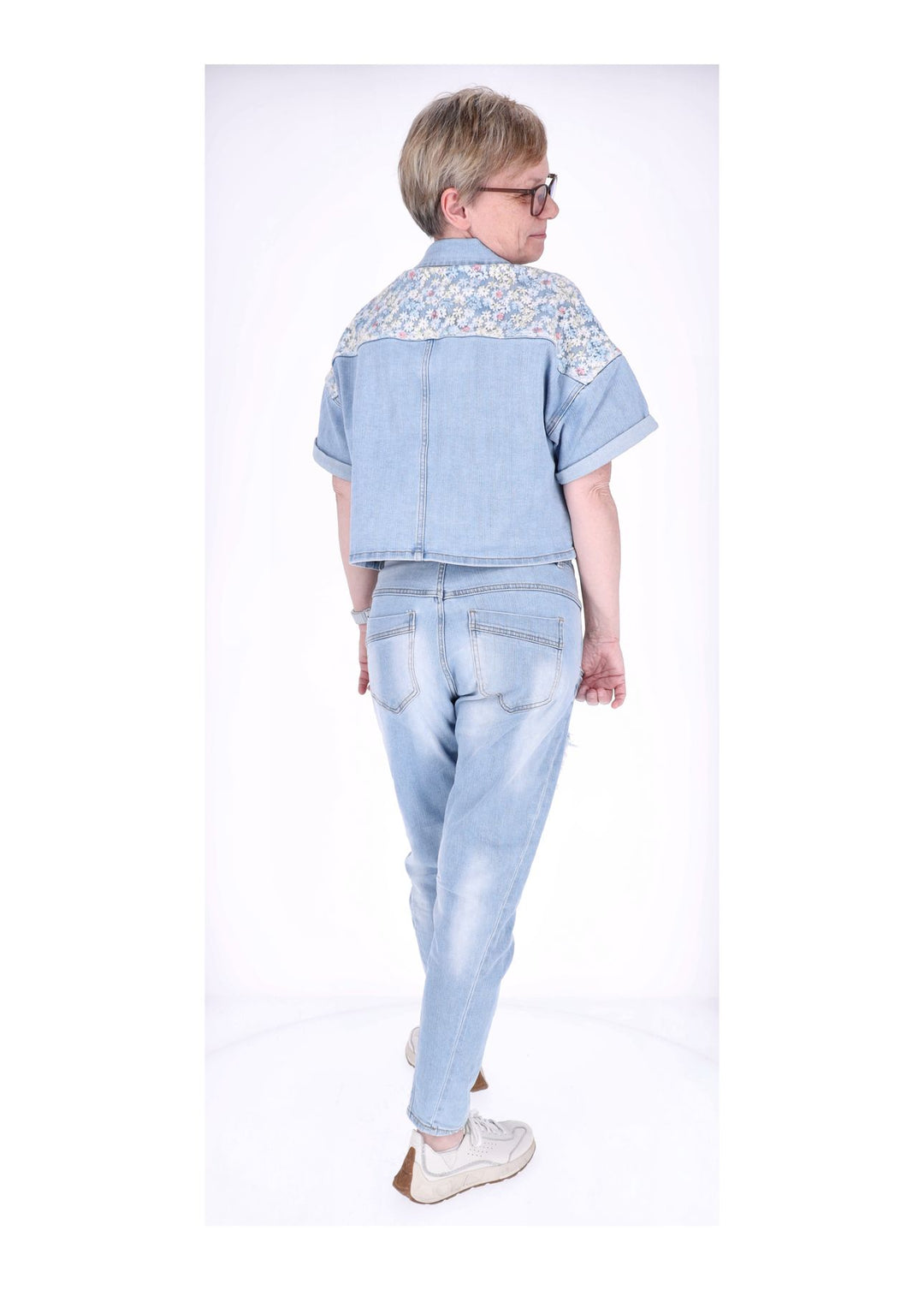 Jeansjacke Damen Kurzarm