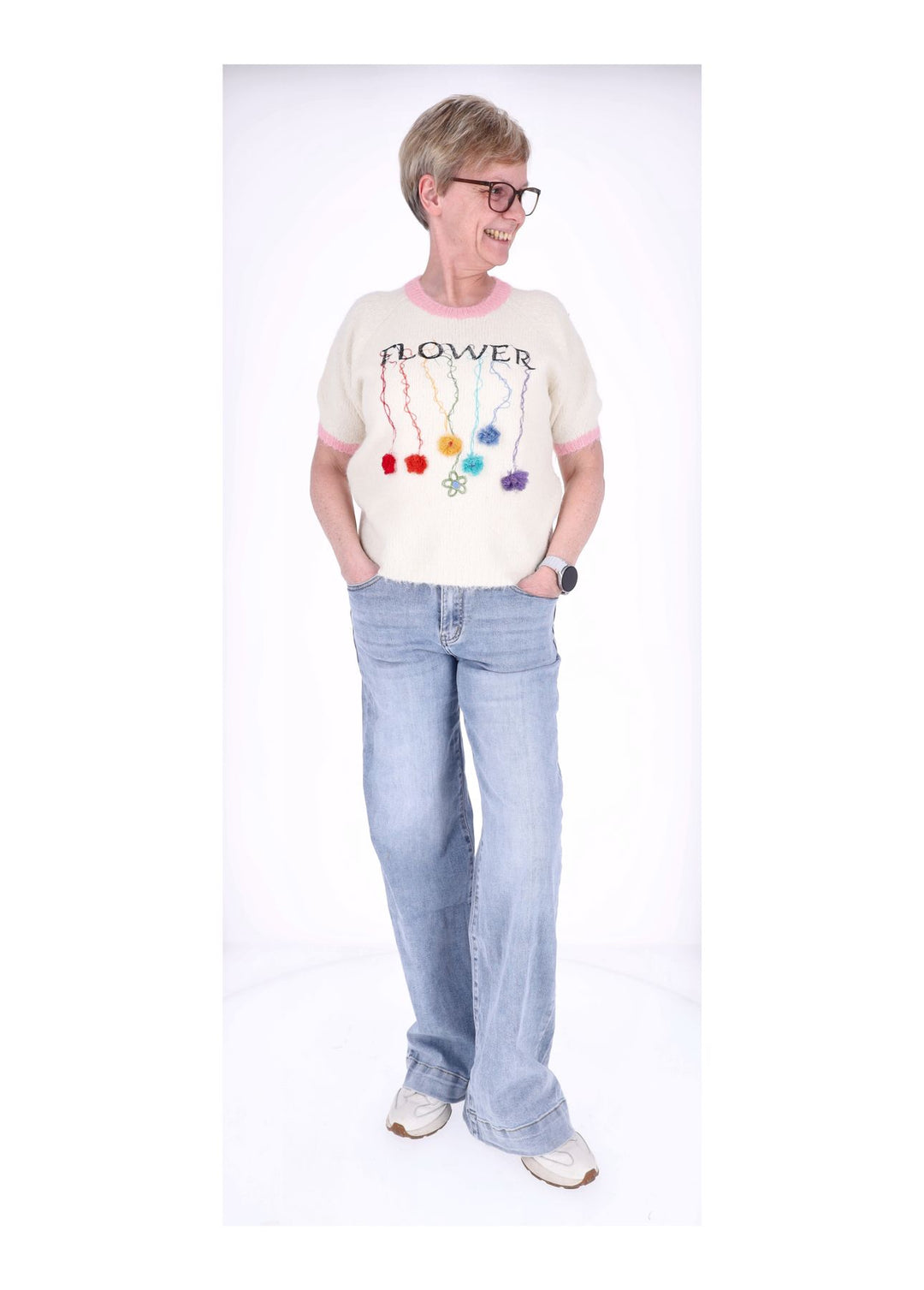 Splash of Color Damen Strick-T-Shirt