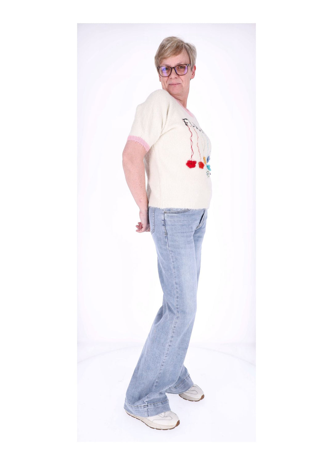 Splash of Color Damen Strick-T-Shirt