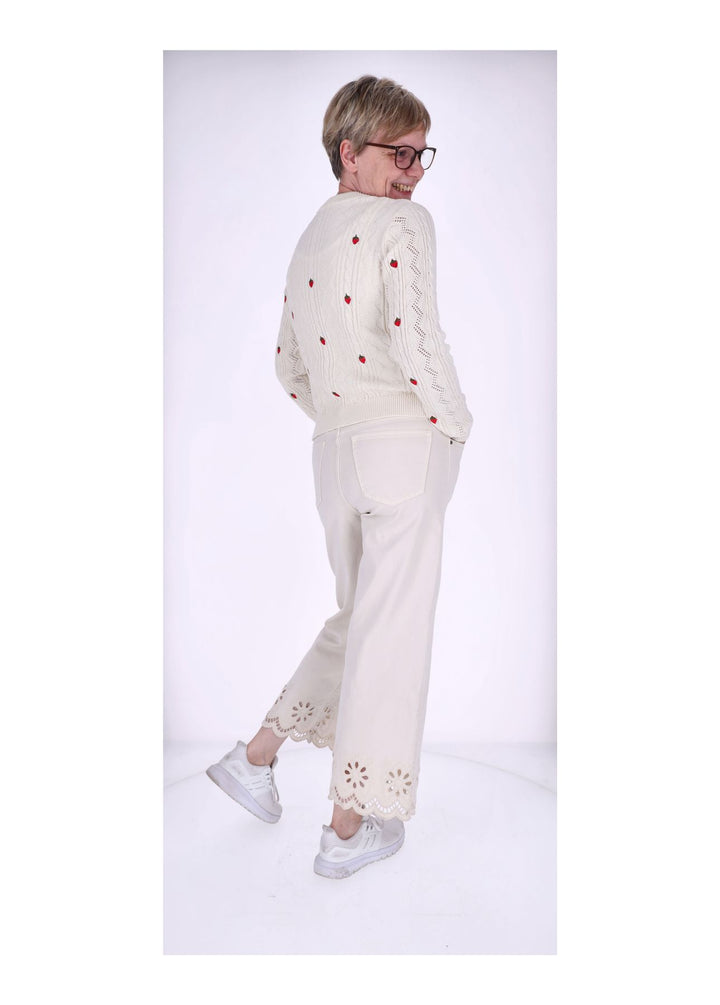 Jeans Damen 7/8 Lochmuster