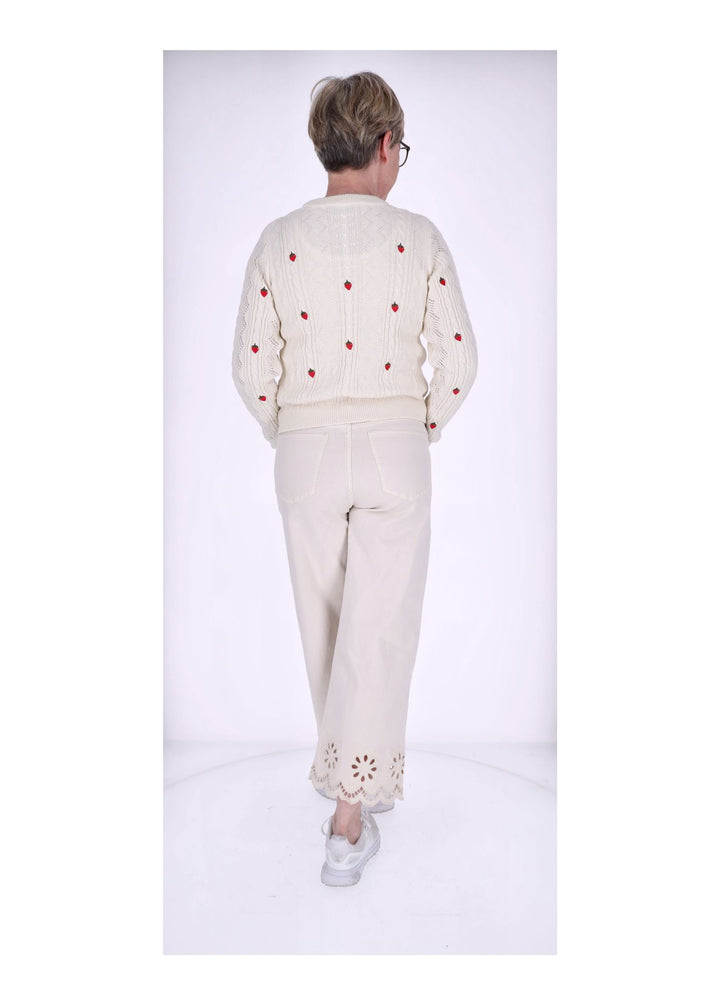 Jeans Damen 7/8 Lochmuster