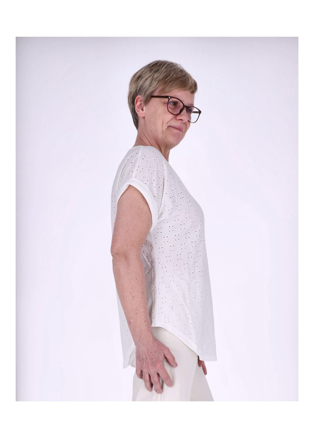 Zabaione Damen T-Shirt Lochmuster