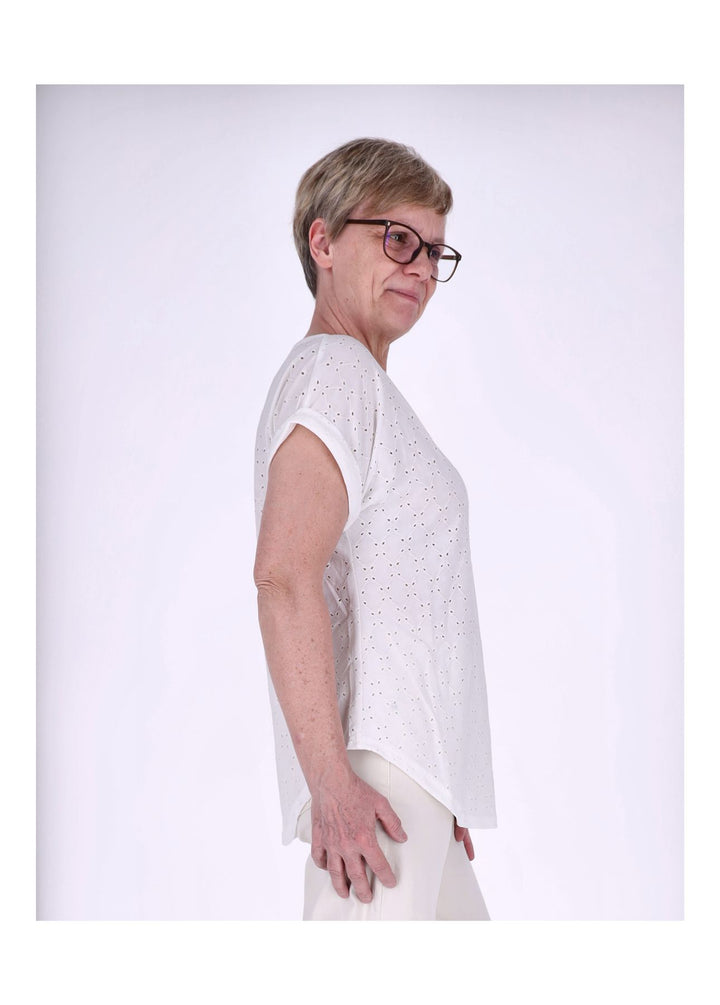 Zabaione Damen T-Shirt Lochmuster