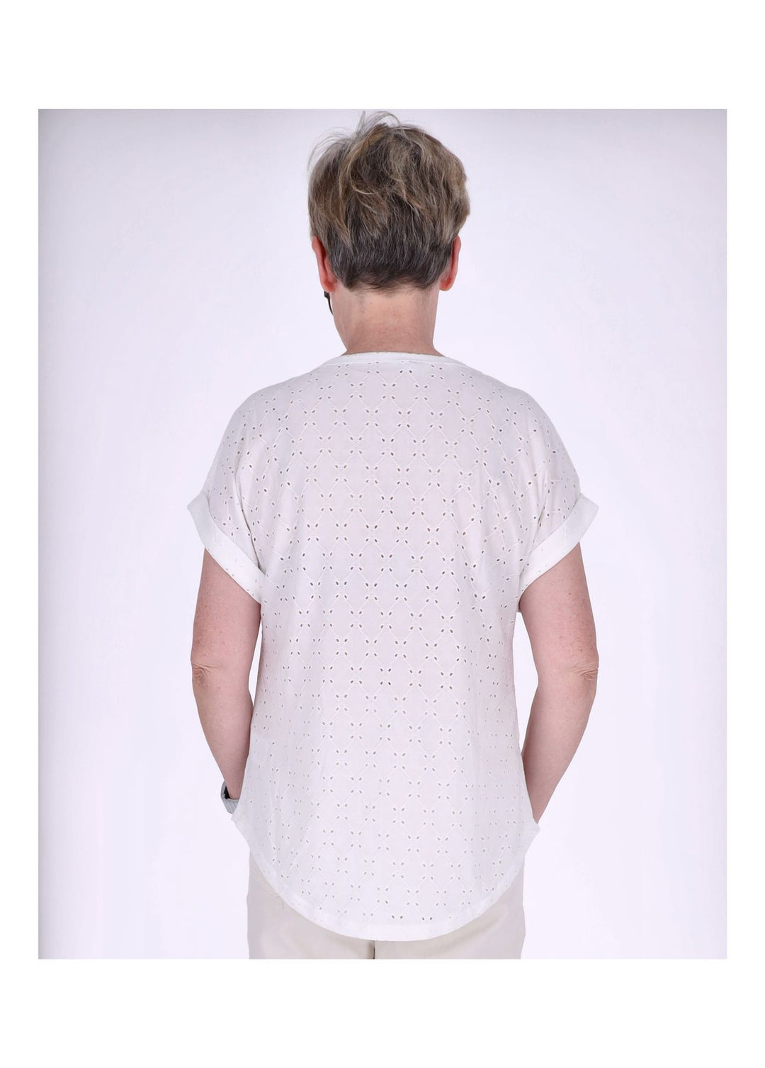 Zabaione Damen T-Shirt Lochmuster